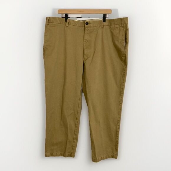 Orvis Men’s 44 Khaki Twill Pants 100% Cotton Casual Preppy Work Minimalist - Picture 1 of 12